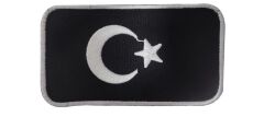 Single Sword BAYRAK Nakış Patch - Peç 10 Cm X 4,5 Cm TSK
