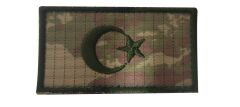 Single Sword BAYRAK Nakış Patch - Peç 10 Cm X 4,5 Cm KIRMIZI