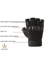 Single Sword Yarım Parmak Taktik Eldiven Bisiklet Motosiklet Outdoor Eldiven HAKİ - XL