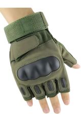 Single Sword Yarım Parmak Taktik Eldiven Bisiklet Motosiklet Outdoor Eldiven SİYAH - 2XL