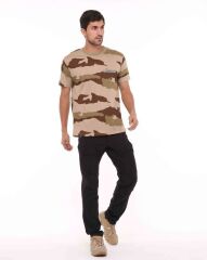 Yakasız Kısa Kol T-Shirt Jambar Ç.KAMUFLAJ - XL