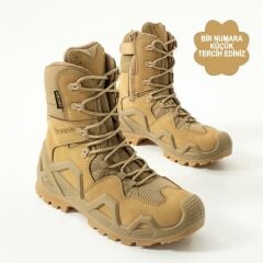 Single Sword Fermuarlı Outdoor Kadın&Erkek Taktik Askeri Bot ve Postal 4 Mevsim SS602 BEJ - 37