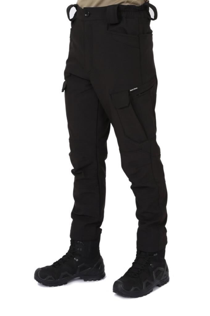 Single Sword Rüzgar Geçirmez Softshell Pantolon SİYAH - XS