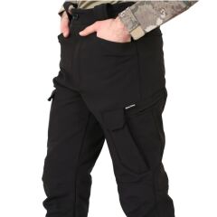 Single Sword Rüzgar Geçirmez Softshell Pantolon SİYAH - XS