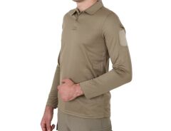 Single Sword Polo Yaka Uzun Kol Taktik T-Shirt GRİ - M