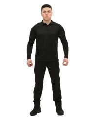 Single Sword Polo Yaka Uzun Kol Taktik T-Shirt AÇIK BEJ - 2XL