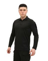 Single Sword Polo Yaka Uzun Kol Taktik T-Shirt GRİ - M