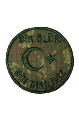 Nakış Patch Bir Ölür Bin Diriliriz KIRMIZI-BEYAZ