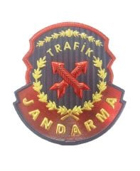 Single Sword Jandarma Trafik Plastik Göğüs Arması - Patch - Peç