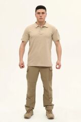 Single Sword Regular Fit Polo Yaka Kısa Kollu Erkek Tişört 2XL - KAHVERENGİ