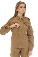Single Sword Outdoor Unisex Kışlık Gömlek&Pantolon Alt Üst Takım 4XL - BEJ