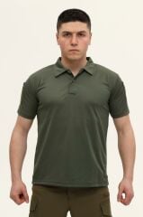 Single Sword Regular Fit Polo Yaka Kısa Kollu Erkek Tişört HAKİ - XL