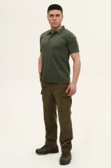 Single Sword Regular Fit Polo Yaka Kısa Kollu Erkek Tişört HAKİ - XL