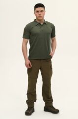 Single Sword Regular Fit Polo Yaka Kısa Kollu Erkek Tişört HAKİ - XL