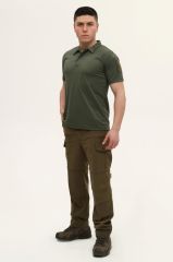 Single Sword Regular Fit Polo Yaka Kısa Kollu Erkek Tişört HAKİ - 2XL