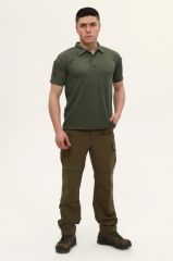 Single Sword Regular Fit Polo Yaka Kısa Kollu Erkek Tişört HAKİ - 2XL
