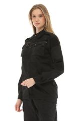 Single Sword Outdoor Unisex Kışlık Gömlek&Pantolon Alt Üst Takım SİYAH - 2XL