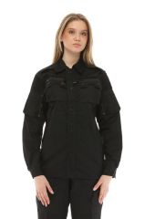 Single Sword Outdoor Unisex Kışlık Gömlek&Pantolon Alt Üst Takım SİYAH - 2XL