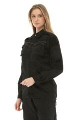 Single Sword Outdoor Unisex Kışlık Gömlek&Pantolon Alt Üst Takım SİYAH - 2XL