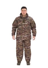 Single Sword Su&Rüzgar Geçirmez Softshell Kışlık Erkek Mont (Kapüşonu Çıkabilen) MULTİCAM - 2XL