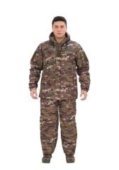 Single Sword Su&Rüzgar Geçirmez Softshell Kışlık Erkek Mont (Kapüşonu Çıkabilen) MULTİCAM - 2XL