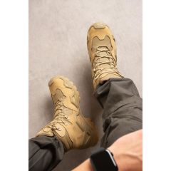 SS611 Su Geçirmez Bağcıklı Taktik Outdoor Unisex Kışlık Askeri Uzun Bej Çöl Botu BEJ - 45