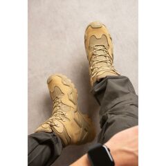 SS611 Su Geçirmez Bağcıklı Taktik Outdoor Unisex Kışlık Askeri Uzun Bej Çöl Botu BEJ - 47