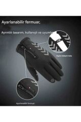Single Sword Termal Dokunmatik Reflektör İkazlı Eldiven SİYAH - XL