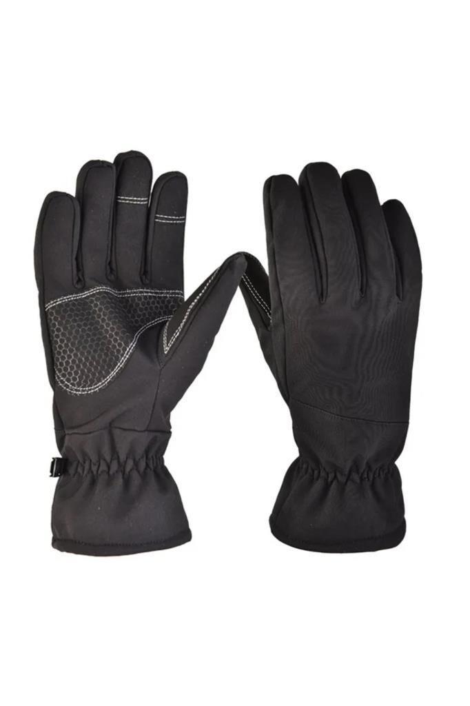 Single Sword Softshell Soğuk, Rüzgar ve Su Geçirmez Dokunmatik Eldiven, Motosiklet ve Taktik Eldiven SİYAH - XL