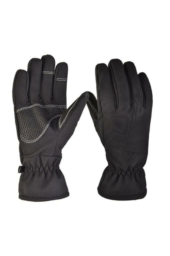 Single Sword Softshell Soğuk, Rüzgar ve Su Geçirmez Dokunmatik Eldiven, Motosiklet ve Taktik Eldiven SİYAH - XL