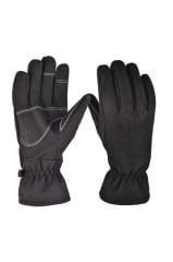 Single Sword Softshell Soğuk, Rüzgar ve Su Geçirmez Dokunmatik Eldiven, Motosiklet ve Taktik Eldiven SİYAH - XL
