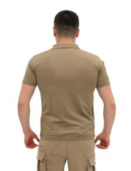 Single Sword Kısa Kollu Taktik  Polo Yaka Tişört BEJ - 4XL