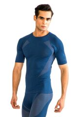 HZT14024 Thermoform Extreme Erkek Seamless Termal Tişört LACİVERT - M-L