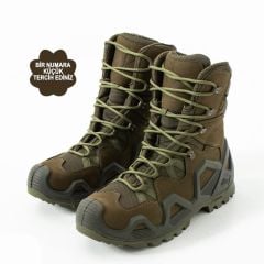 Single Sword Hakiki Deri Su Geçirmez  Erkek&Kadın Taktik Askeri Kışlık Bot ve Postal SS603 HAKİ - 43