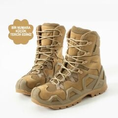 Single Sword Hakiki Deri Su Geçirmez  Erkek&Kadın Taktik Askeri Kışlık Bot ve Postal SS603 BEJ - 46