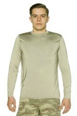 Single Sword Uzun Kol Microfiber T-Shirt - Tişört BEJ - 2XL