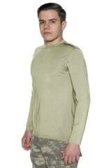 Single Sword Uzun Kol Microfiber T-Shirt - Tişört BEJ - 2XL
