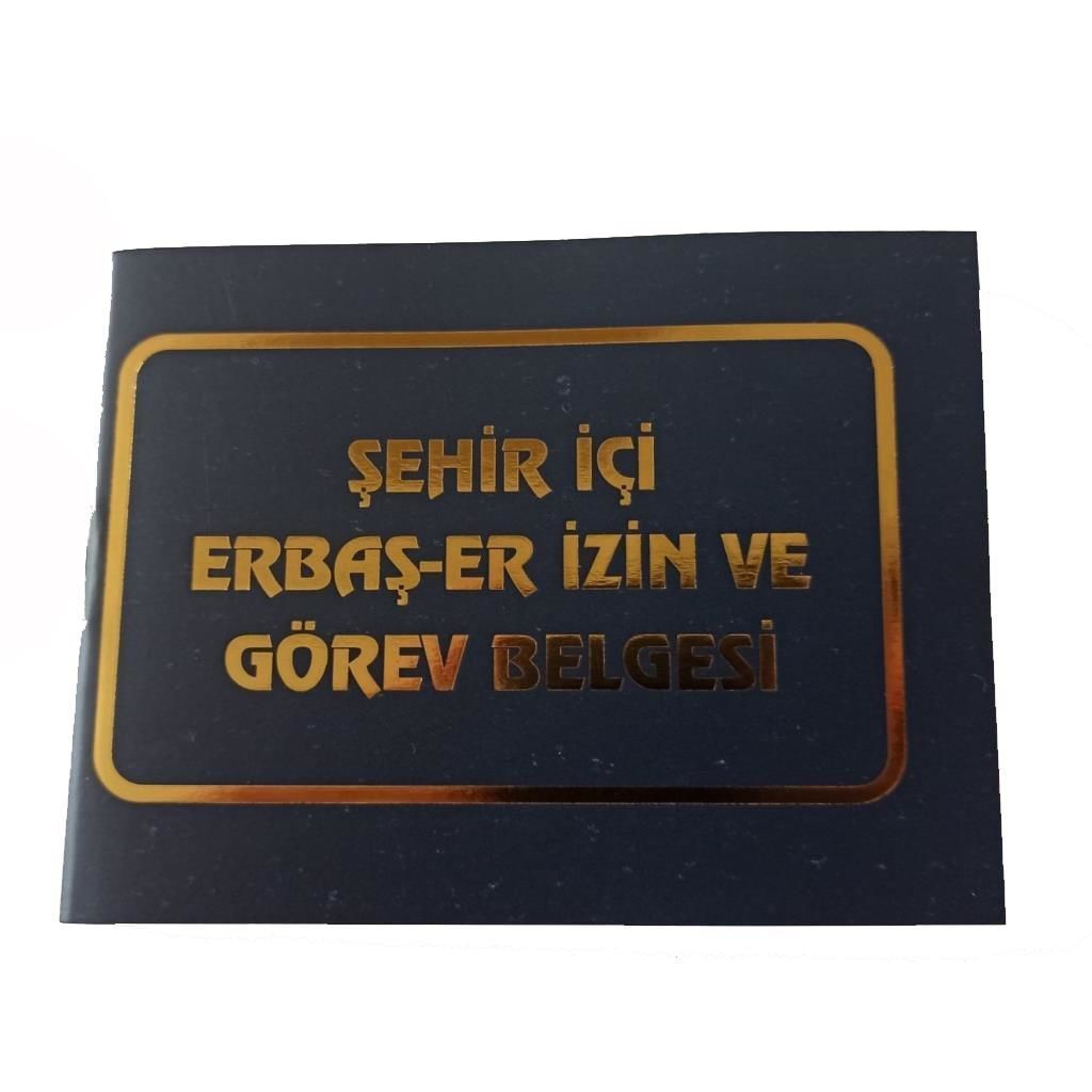Single Sword Erbaş ve Er İzin ve Görev Belgesi - Çarşı İzin Belgesi