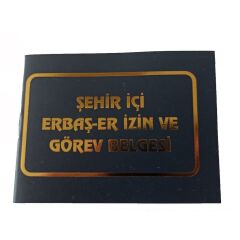 Single Sword Erbaş ve Er İzin ve Görev Belgesi - Çarşı İzin Belgesi