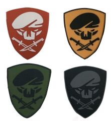 Single Sword Komando Bere-Bıçak Plastik Patch - Peç KIRMIZI1