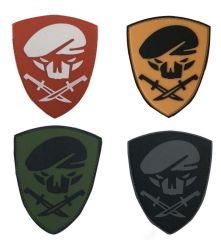 Single Sword Komando Bere-Bıçak Plastik Patch - Peç KIRMIZI1