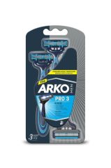 Arko T3 Pro 3 Bıçaklı Traş Bıçağı - 3 lü Paket