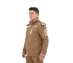 Single Sword Su&Rüzgâr Geçirmez Kapüşonlu Softshell Kışlık Erkek Mont ATACS - 3XL