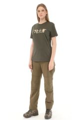 Single Sword Bisiklet Yaka Kısa Kollu Baskılı Kadın&Erkek T-Shirt HAKİ - 2XL