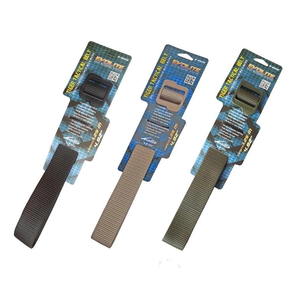 Evolite E-5505 Tiger Tactical Kemer 135 CM - SİYAH