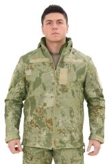 Single Sword Su&Rüzgâr Geçirmez Kapüşonlu Softshell Kışlık Erkek Mont TSK - 3XL