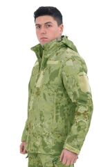 Single Sword Su&Rüzgâr Geçirmez Kapüşonlu Softshell Kışlık Erkek Mont TSK - 3XL