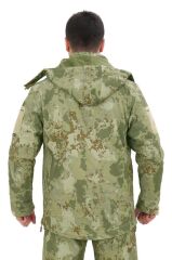 Single Sword Su&Rüzgâr Geçirmez Kapüşonlu Softshell Kışlık Erkek Mont TSK - 3XL