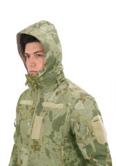Single Sword Su&Rüzgâr Geçirmez Kapüşonlu Softshell Kışlık Erkek Mont TSK - 3XL