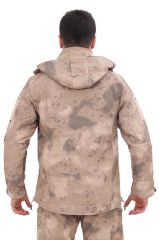 Single Sword Su&Rüzgâr Geçirmez Kapüşonlu Softshell Kışlık Erkek Mont JAN - S